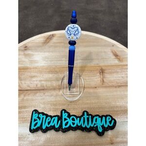 Gemini‎ Beaded Pen Black Ink Silicone Beads Coworker Teacher Gift